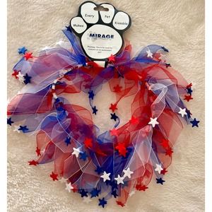 Mirage Pet Products Star Smoochers, large, Red White & Blue Collar